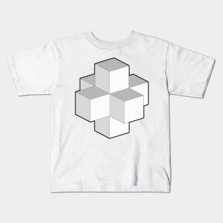 Simple 3d Cubic Cross Kids T-Shirt